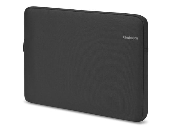 Kensington - Beskyttelsesmuffe for nettbrett / notebook - 100 % resirkulert 600D polyester - svart, grå - 15.6"