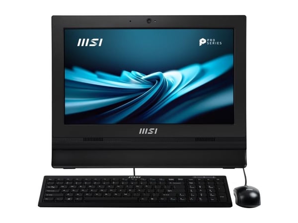 MSI PRO AP162T ADL-019DE - Alt-i-ett - N100 inntil - SSD 128 GB - NVMe - Gigabit Ethernet - Win 11 Pro - monitor: LED - svart