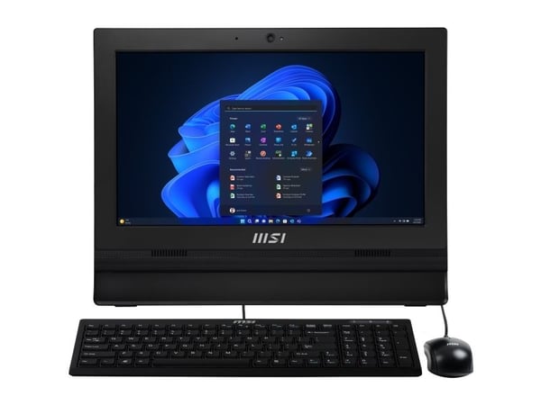 MSI PRO AP162T ADL-019DE - Alt-i-ett - N100 inntil - SSD 128 GB - NVMe - Gigabit Ethernet - Win 11 Pro - monitor: LED - svart