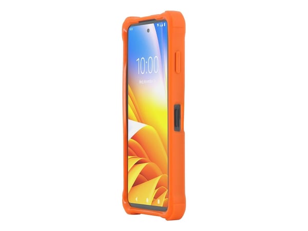 Mobilis PROTECH - Baksidedeksel for datafangstterminal - robust - with handstrap - sikkerhetsoransje, pantone 021C - for Zebra EM45