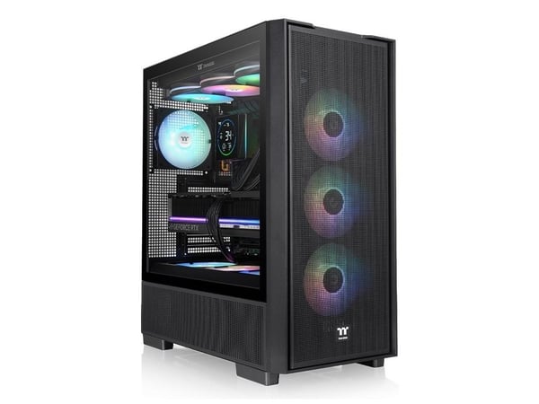 Thermaltake S Series S380 TG ARGB - Mid tower - ATX - sidepanel med vindu (herdet glass) - ingen strømforsyning (PS2) - svart - USB/lyd