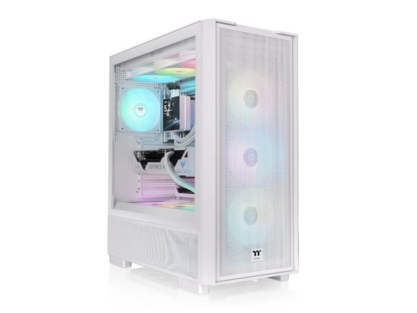 Thermaltake S Series S380 TG ARGB - Mid tower - ATX - sidepanel med vindu (herdet glass) - ingen strømforsyning (PS2) - snø - USB/lyd