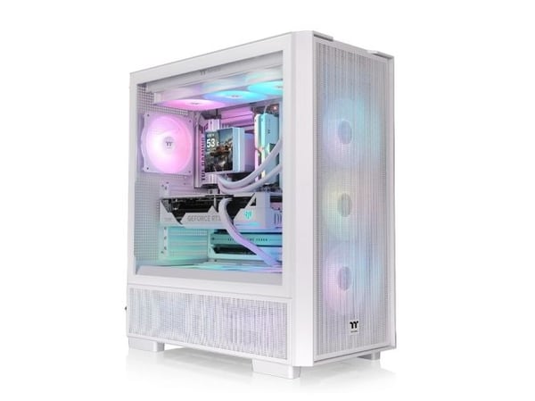 Thermaltake S Series S380 TG ARGB - Mid tower - ATX - sidepanel med vindu (herdet glass) - ingen strømforsyning (PS2) - snø - USB/lyd