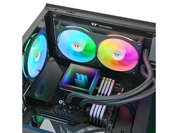 Thermaltake TH240 V3 ARGB, Alt-i-ett væskekjøler, 12 cm, 500 RPM, 2500 RPM, Svart