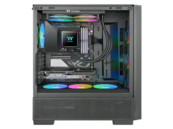 Thermaltake TH240 V3 ARGB, Alt-i-ett væskekjøler, 12 cm, 500 RPM, 2500 RPM, Svart