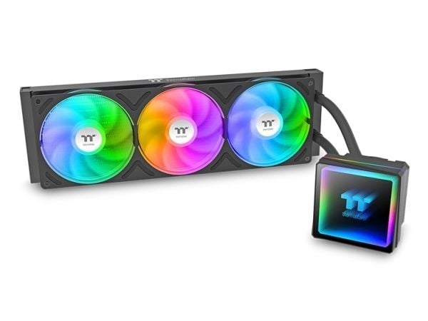Thermaltake TH360 V3 ARGB, Alt-i-ett væskekjøler, 12 cm, 500 RPM, 2500 RPM, Svart