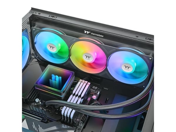 Thermaltake TH360 V3 ARGB, Alt-i-ett væskekjøler, 12 cm, 500 RPM, 2500 RPM, Svart
