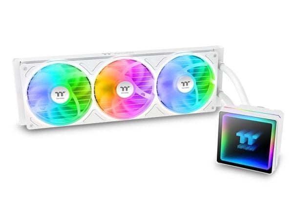 Thermaltake TH360 V3 ARGB, Allt-i-ett vätskekylare, 12 cm, 500 RPM, 2500 RPM, Vit