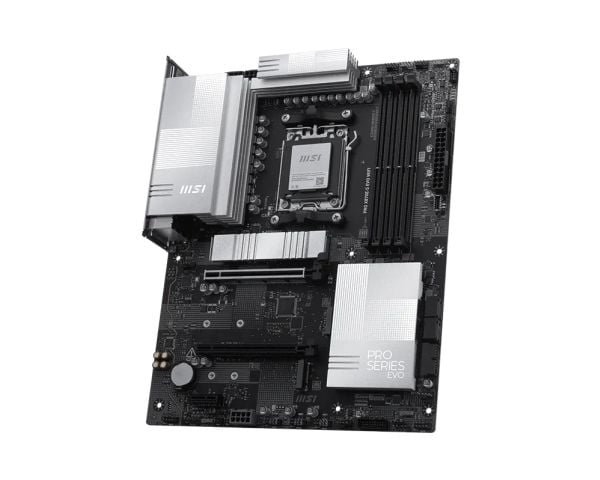 MSI PRO X870E-S EVO WIFI - Hovedkort - ATX - Socket AM5 - AMD X870E Chipset - USB-C 3.2 Gen 2x2, USB-C 3.2 Gen2, USB 3.2 Gen 2, USB 3.2 Gen 1, USB4...