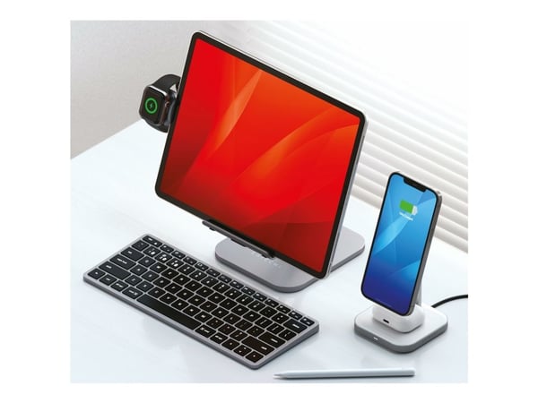 Satechi Slim X1, Mini, Bluetooth, QWERTY, Musta, Harmaa