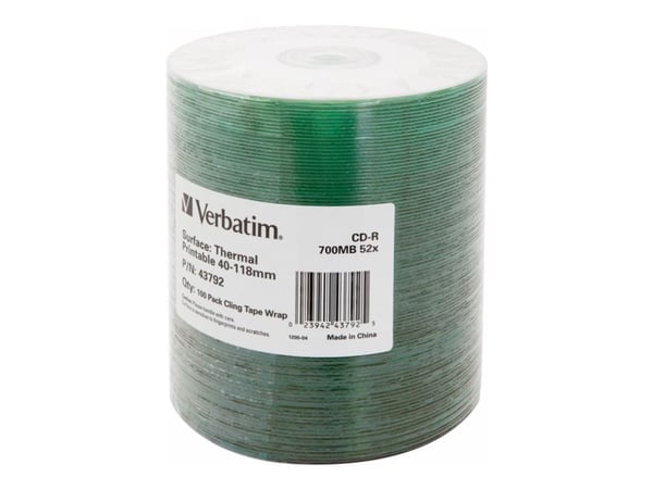 Verbatim CD-R 700MB 52x 100 stk (43792)