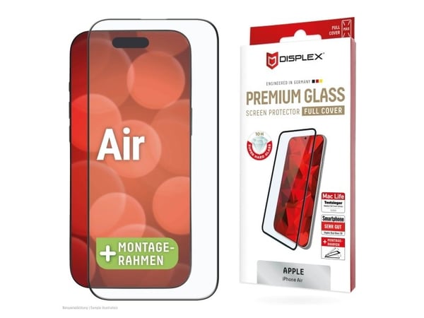 Displex 02161, Apple, iPhone Air, Støtbestandig, Støvresistent, Slagbestandig, Ripebestandig, Sjokkresistent, Gjennomsiktig, 1 stykker
