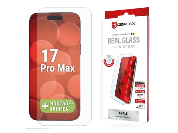Displex 02157, Apple, iPhone 17 Pro Max, Støtbestandig, Støvresistent, Slagbestandig, Ripebestandig, Sjokkresistent, Gjennomsiktig, 1 stykker