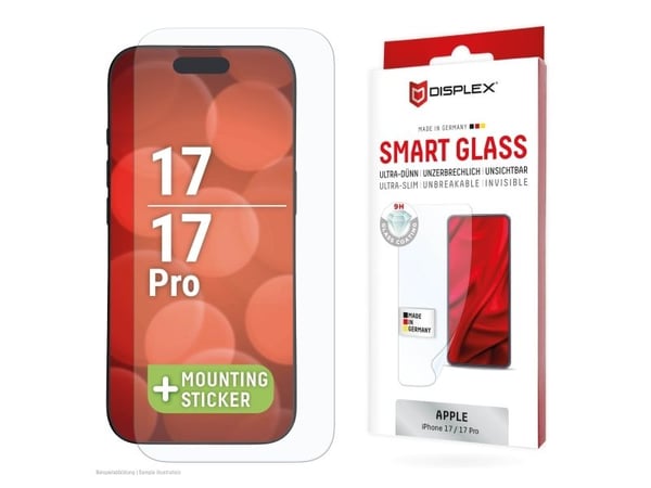 Displex 02169, Apple, iPhone 17/17 Pro, Støvresistent, Ripebestandig, Knusesikker, Sjokkresistent, Gjennomsiktig, 1 stykker