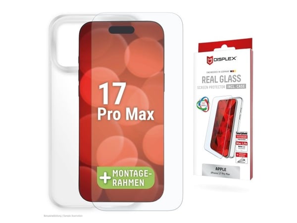 Displex 02167, Apple, iPhone 17 Pro Max, Støtbestandig, Støvresistent, Slagbestandig, Ripebestandig, Sjokkresistent, Gjennomsiktig, 1 stykker