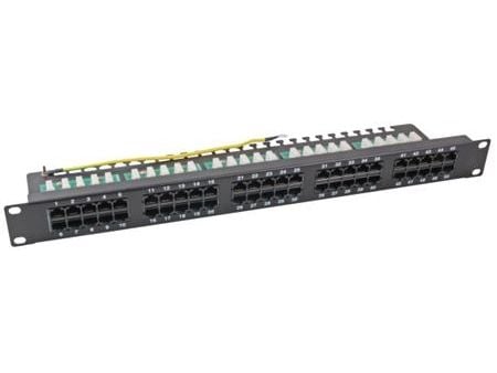 EFB Elektronik 37595SW.2, RJ-45, Cat3, U/UTP (UTP), Sort, Rackmontering, 1U