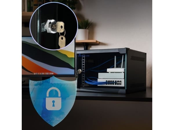 Extralink Lite 6U 10" 280X310 Musta | telinekaappi | seinäasennus