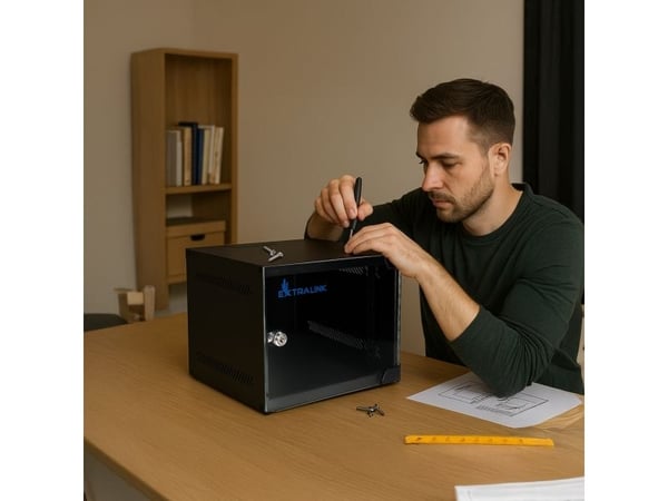 Extralink Lite 6U 10" 280X310 Musta | telinekaappi | seinäasennus
