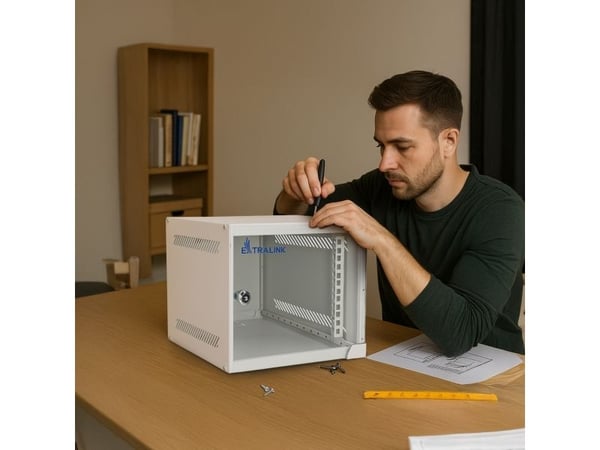 Extralink Lite 4U 10" 280X310 harmaa | telinekaappi | seinäasennus