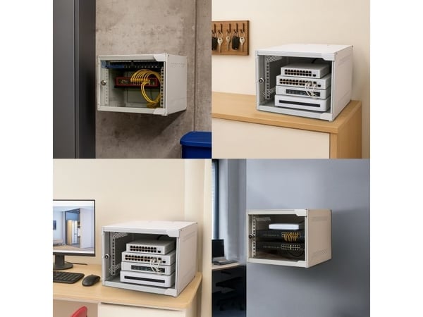 Extralink Lite 4U 10" 280X310 harmaa | telinekaappi | seinäasennus