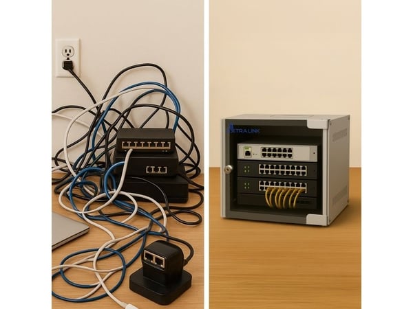 Extralink LITE 6U 10 280X310 WALL-MOUNTED RACKMOUNT CABINET GRAY