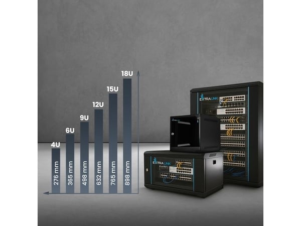 Extralink Lite 6U 10" 280X310 grå | rackskap | veggmontert
