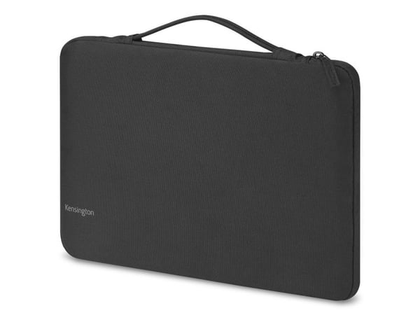 Kensington - Beskyttelsesmuffe for nettbrett / notebook - 100 % resirkulert 600D polyester, EVA-gummi - svart, grå - 14"