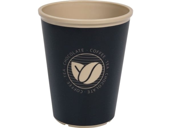 Kaffebeger ABENA 9,5 cm Ø7,8 cm 240 ml sort PP for flergangsbruk (4 stk.)