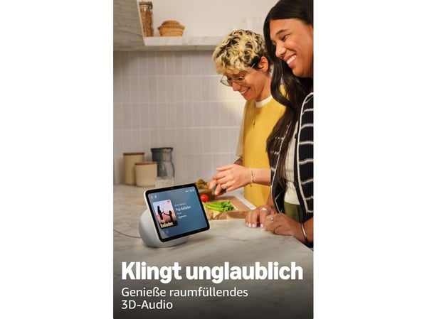 Amazon Echo Show 8, Amazon Alexa, Rektangel, Hvit, Glacier White, Engelsk, Spansk, 22,1 cm (8,7")