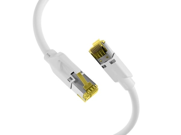 Produsent: EFB Elektronik RJ45 patchkabel S/FTP, Cat.6A, TM31, UC900, 0.25m, hvit Cat.6A RJ45 patchkabel produsert i Europa sikrer svært gode egens...