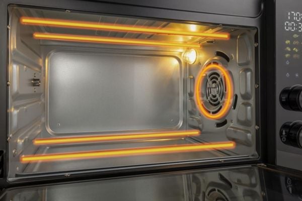 Hisense HOM30AF, 30 l, 1800 W, Frittstående, Svart, Rotasjon, Berøringskontroll, 1800 W
