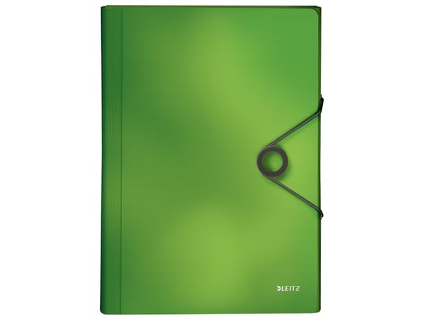 Leitz Solid - Utvidbar mappe - 6 rom - 6 deler - for A4 - kapasitet: 250 ark - med fliker - grønn