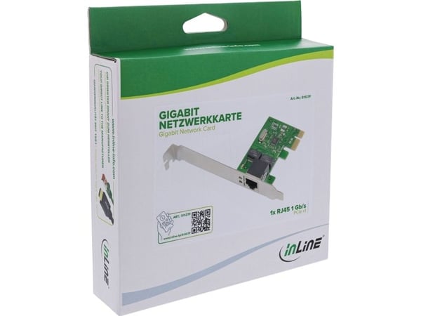 InLine 51127F, Intern, Koblet med ledninger (ikke trådløs), PCI Express, Ethernet, 1000 Mbit/s