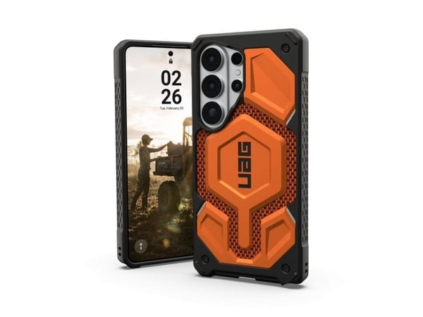 Urban Armor Gear Monarch Pro, Hårt fodral, Samsung, Galaxy S26 Ultra, 17,5 cm (6.9"), Svart, Orange