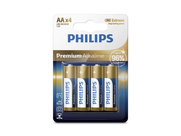 Philips Premium LR6M4B - Batteri 4 x AA / LR6 - Alkalisk