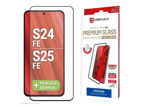 Displex 02195, Samsung, Galaxy S25 FE/S24 FE, Støtbestandig, Støvresistent, Slagbestandig, Ripebestandig, Sjokkresistent, Gjennomsiktig, 1 stykker