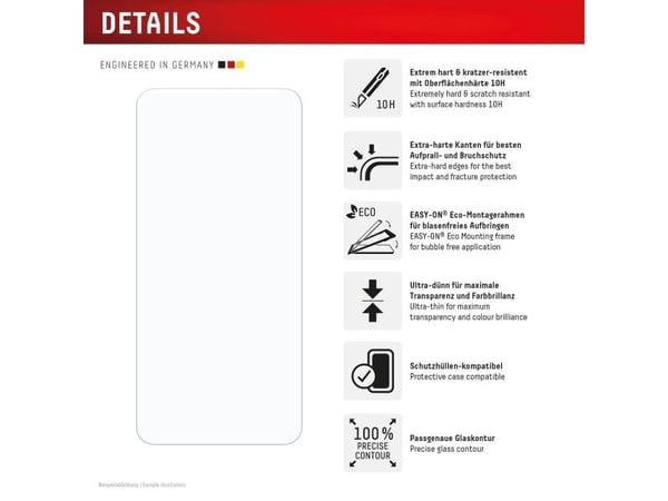 Displex 02199, Samsung, Galaxy A17 (4G/5G)/A16, Tørr påføring, Skittbestandig, Slagbestandig, Ripebestandig, Gjennomsiktig, 1 stykker