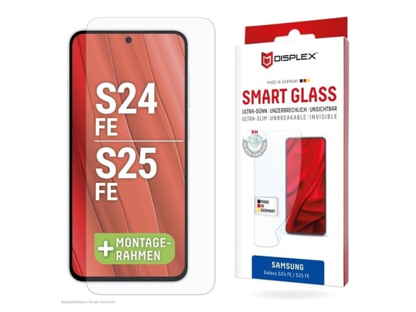 Displex 02197, Samsung, Galaxy S25 FE/S24 FE, Tørr påføring, Break resistant, Skittbestandig, Ripebestandig, Gjennomsiktig, 1 stykker