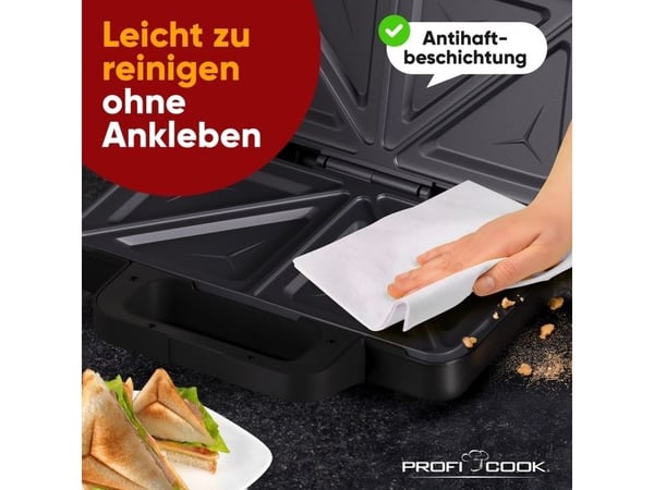 ProfiCook PC-ST 1315, Ruostumaton teräs, Ruostumaton teräs, 900 W, 220–240, 50/60 Hz, 1 kpl