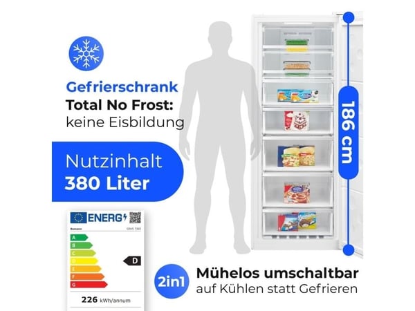 Bomann GSVS 7365 2in1 fryseskap hvit