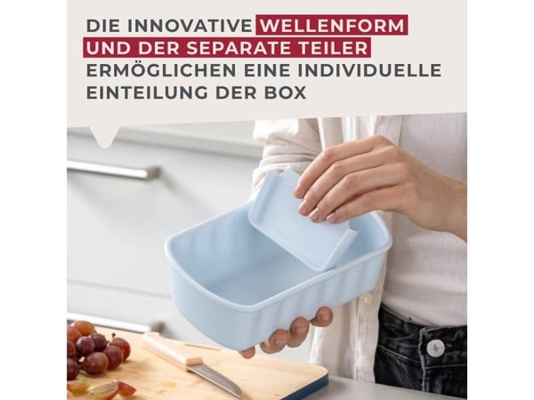 Fackelmann Flexibox Be The Move, Lunsjbeholder, Voksen, Blå, Polypropylen (PP), Rektangulær, 1 l