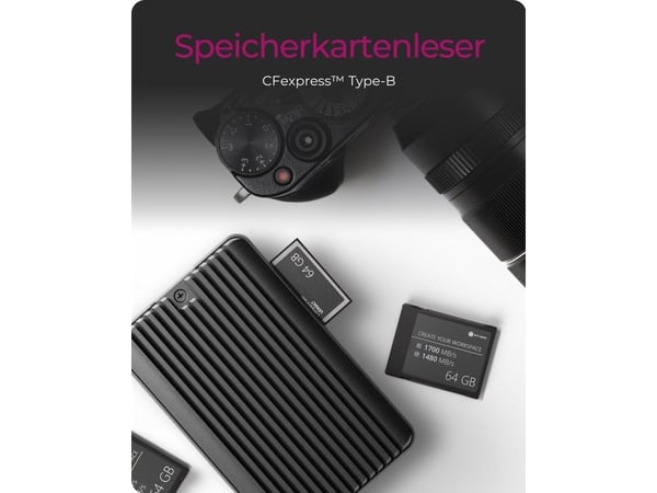 ICY BOX IB-CR601M-C31 - Oppbevaringspakke - M.2 - SATA 6Gb/s / PCIe 3.0 x2 (NVMe) - USB 3.2 (Gen 2) - svart