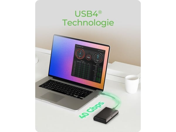 ICY BOX IB-1920M-C42, SSD-kabinett, M.2, M.2, 40 Gbit/s, USB-tilkobling, Sort