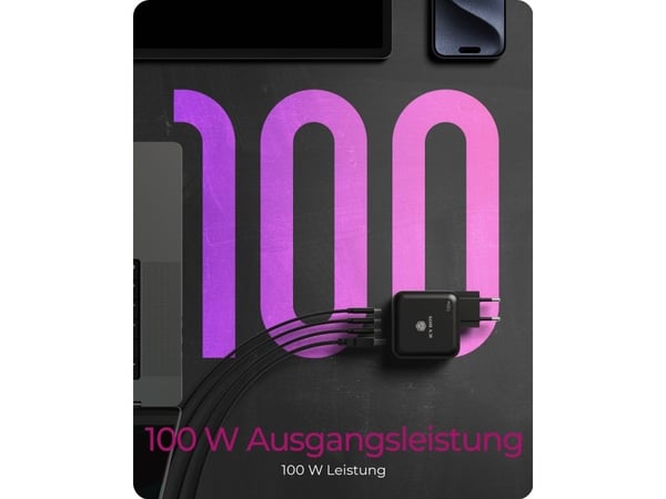 ICY BOX IB-PS1040-PD, inomhus, AC, 20 V, Svart