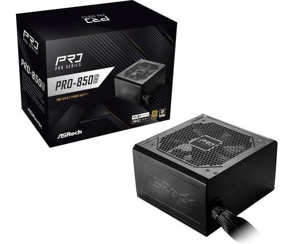 Asrock PRO-850G, 850 W, 100 - 240 V, 50/60 Hz, 12 - 6 A, 100 W, 850 W