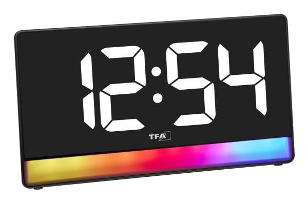 TFA-Dostmann 60.2051.01, Digital vekkerklokke, Rektangel, Svart, Innendørs, Voksen/Barn, Gutt/Jente
