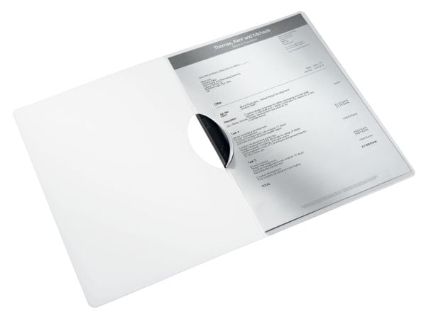 Leitz Leitz WOW mappe med klips, hvit 41850001