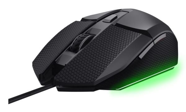 Trust GXT121 FELOX+, Høyre hendt, Optisk, USB Type-A, 10000 DPI, Svart