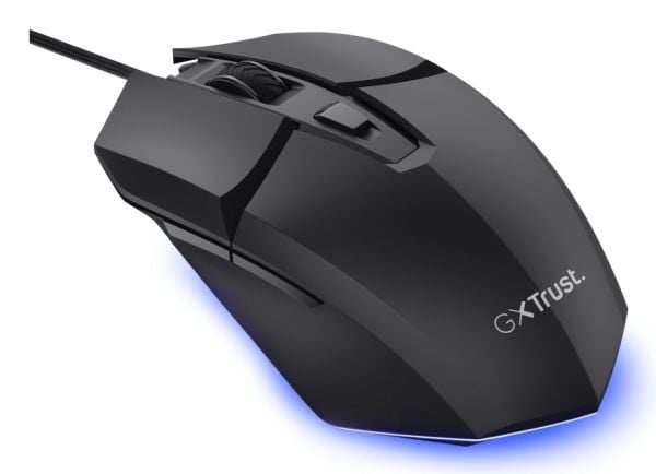 Trust GXT121 FELOX+, Høyre hendt, Optisk, USB Type-A, 10000 DPI, Svart