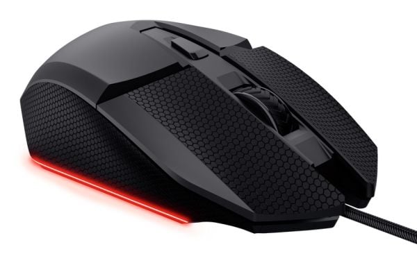 Trust GXT121 FELOX+, Høyre hendt, Optisk, USB Type-A, 10000 DPI, Svart